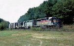 Louisville & Nashville SD40-2 #8121, leading SCL train #342, has just pulled away from the Yard Office with a new crew bound for Atlanta, 